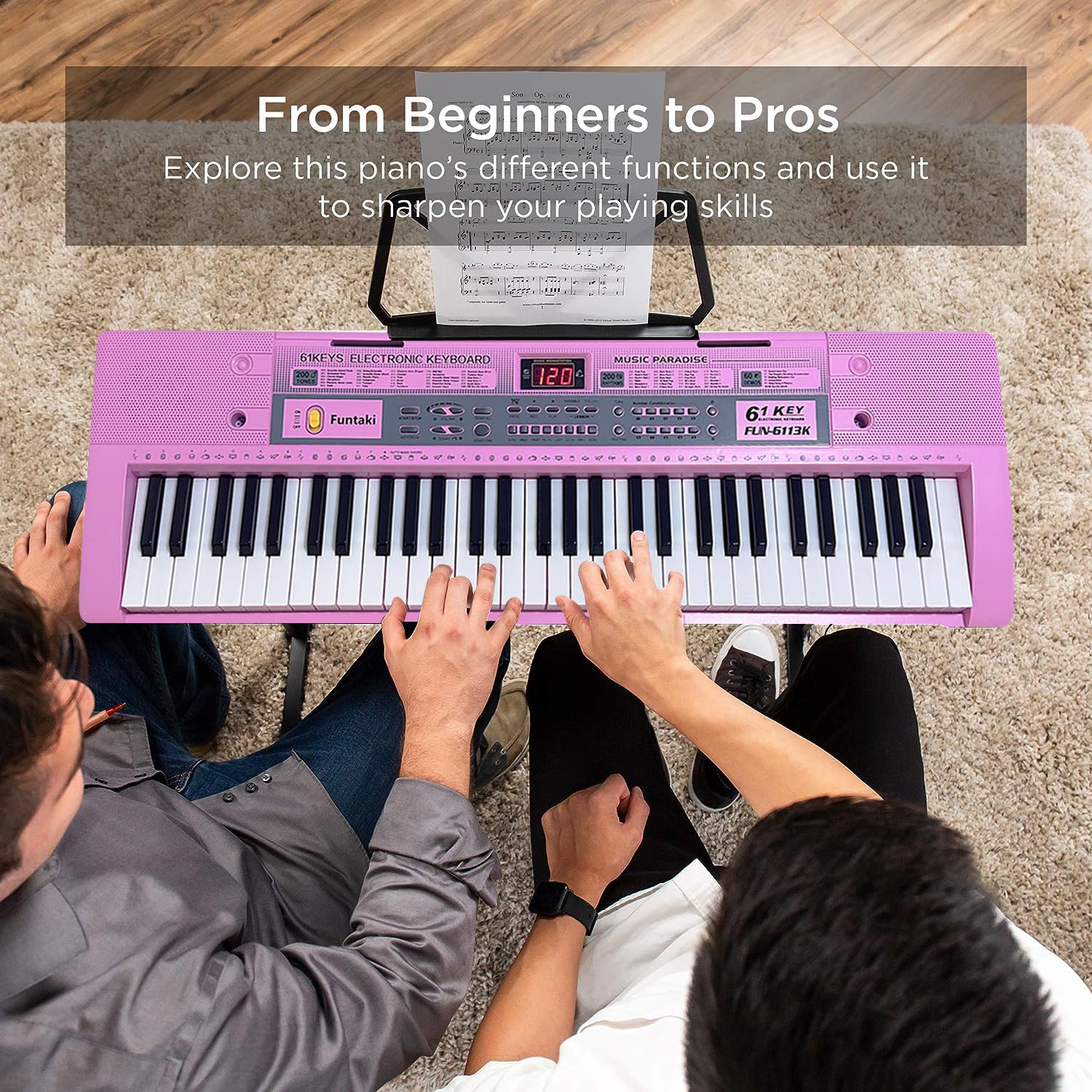 Amazon.co.jp: 61キー電子キーボードピアノ ライトアップキー付き 音楽 Amazon.co.jp: 61キー電子キーボードピアノ ライトアップキー付き 音楽