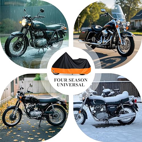 Miniatura 6 de XYZCTEM Funda impermeable para motocicleta al aire libre, protección para todo tipo de clima, accesorios de vehículo, resistente al sol, resistente