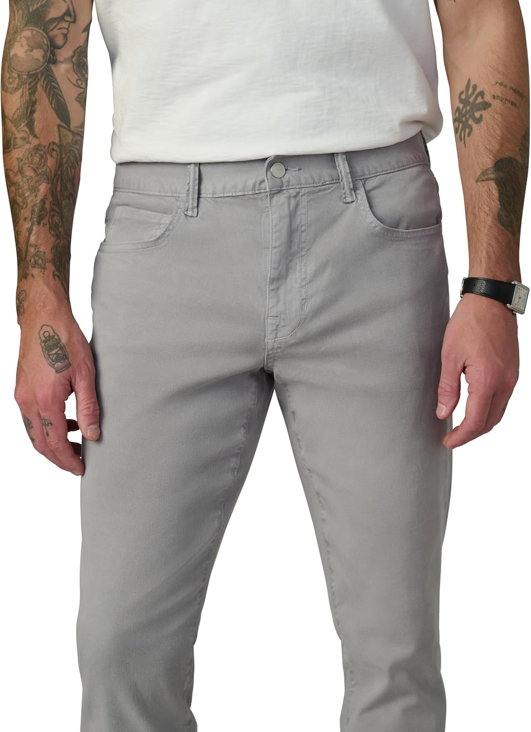 Joe's Jeans Men's Non-Denim Airsoft Asher Slim Leg French Terry Pant, Ultimate Grey, 34