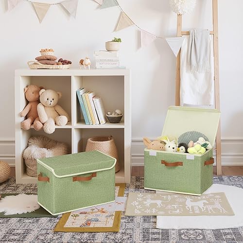 Miniatura 7 de GRANNY SAYS Contenedores de almacenamiento de tela con tapas, cajas de almacenamiento decorativas, caja de memoria de recuerdos, cestas de estante