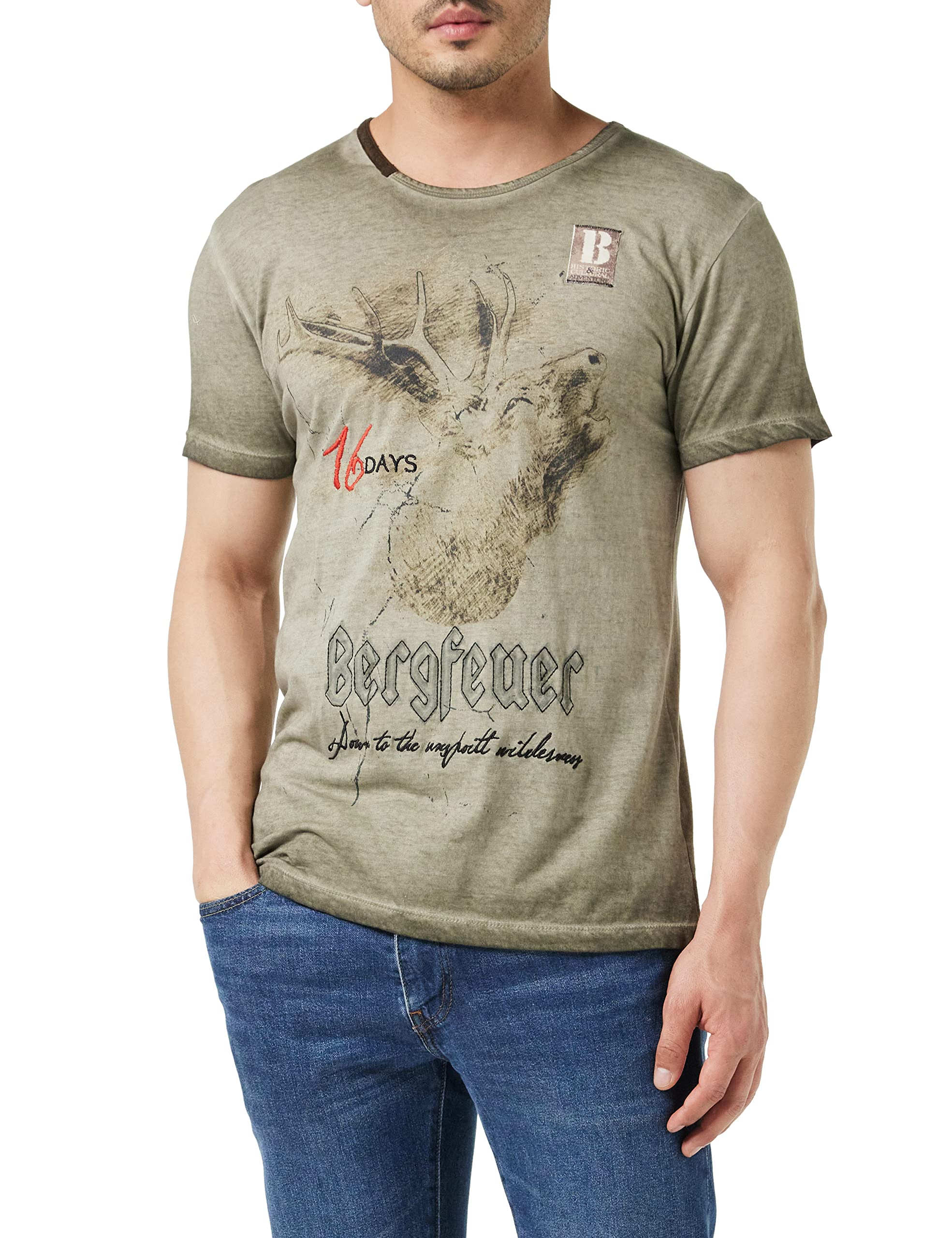 Stockerpoint Herren Urschrei Trachtenshirt