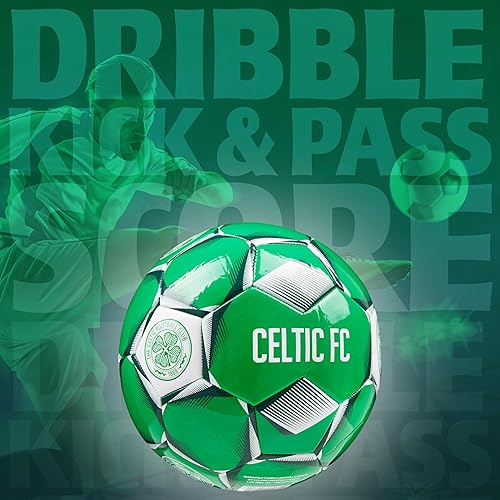 Miniatura 3 de Celtic F.C. Balón de fútbol para adultos, adolescentes y niños, entrenamiento, talla 3, 4 o 5, mercancía celta (verde, talla 4)