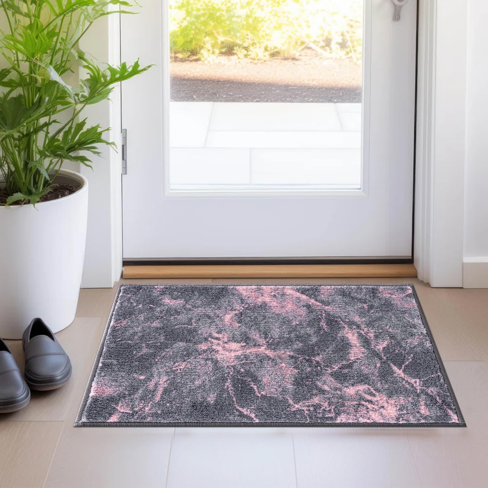 renoazul® Carpet Runners for Hallways Non-Slip Long & Wide Heavy-Duty Plain | 80 x 300 cm Super Absorbent Indoor Stair Carpet and Kitchen Anti-slip Floor Mats - Greeky Rug - Grey & Black — view 58