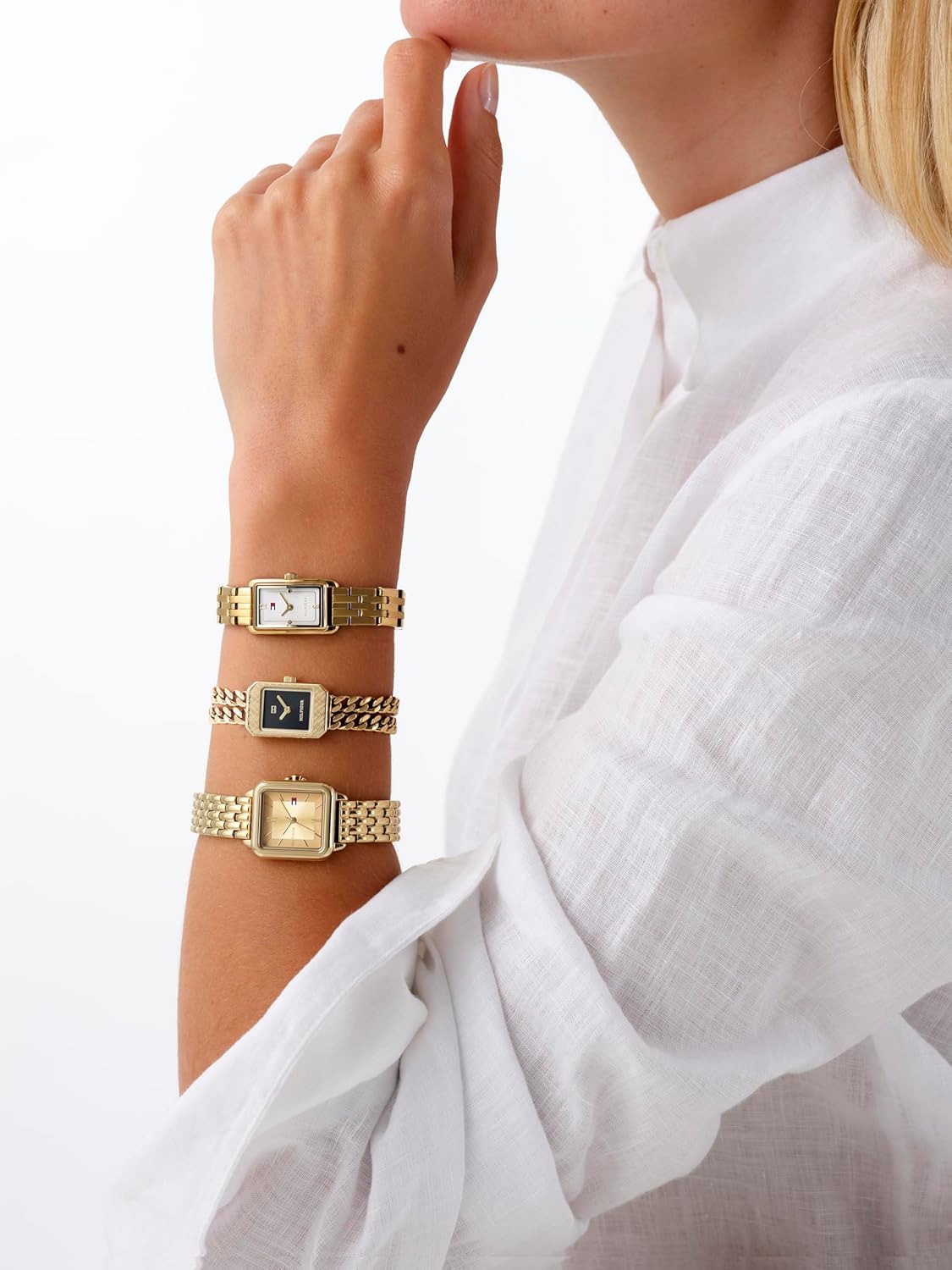 Tommy Hilfiger Women's 2-Hand Quartz Watch - Mini Tank Case with Link Bracelet - Classic, Dressy Style - Gift for Her 16mm - Image 5