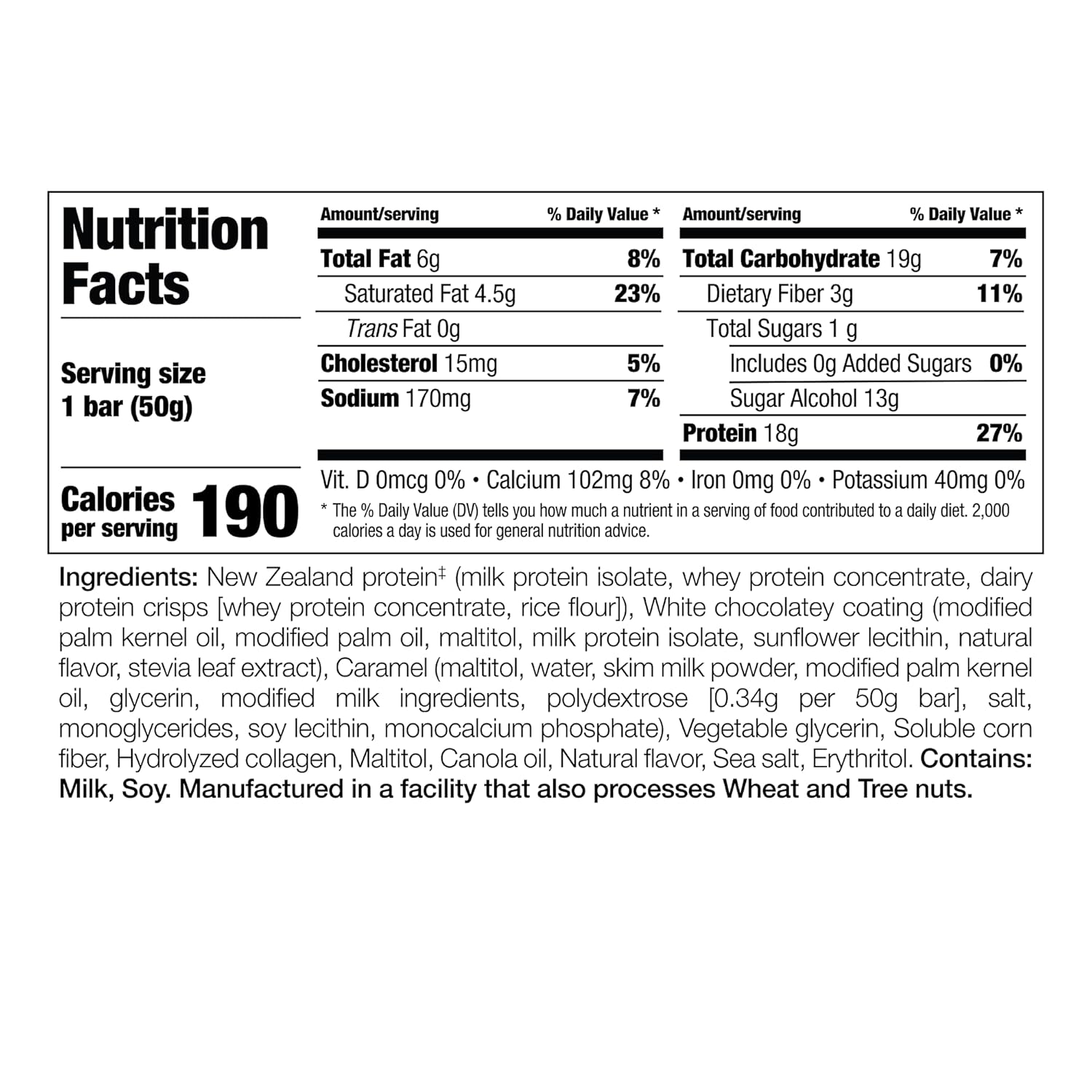 PERFECT SPORTS Diesel New Zealand Whey Protein Bars | Stevia Sweetened, No Artificial Flavors | Low Sugar, 18g Protein | 12 Pack (White Chocolate Salted Caramel)