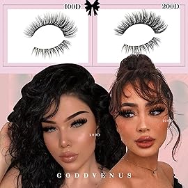 Goddvenus Fluffy Eyelash Clusters Kit Waterproof DIY Lashes Extension Kit Wispy Volume D Curl Cluster Eyelash Extensions Kit Mink Individual Lashes Kits with Bottom Eyelashes (Volume 240pcs D Curl)
