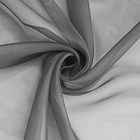 Vista 4 de Luvyohmee Cortina de cenefa transparente gris, bufanda de gasa de 216 pulgadas de largo, drapeada para fiesta/boda/cumpleaños/revelación/carnaval
