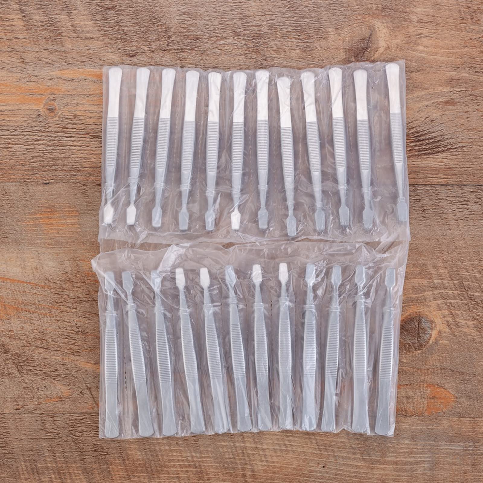 Pinzette Per Francobolli In Acciaio Inox - Testa Piatta, Impugnatura - Foto 2