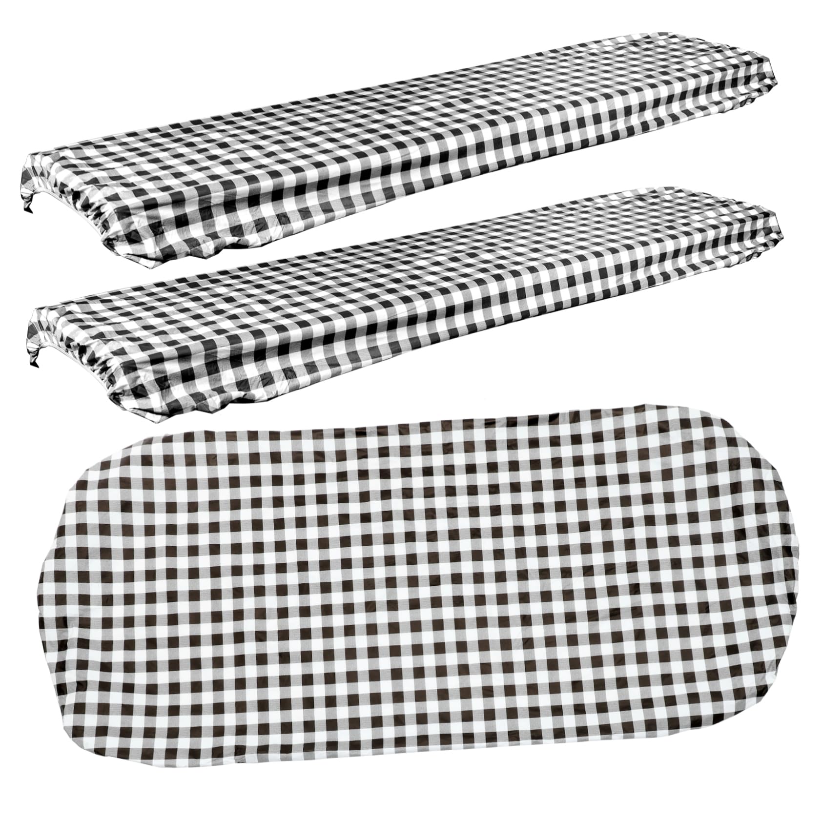 balacoo Elastic Edge Waterproof Picnic Tablecloth Bench Cover Set for Outdoor Patio and Camping Use