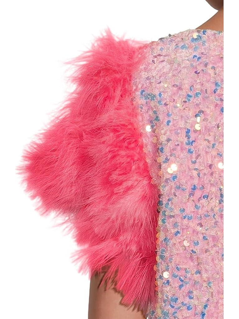 Pink Lola and The Boys Rose Feather Party Dress (Toddler/Little Kid/Big Kid)