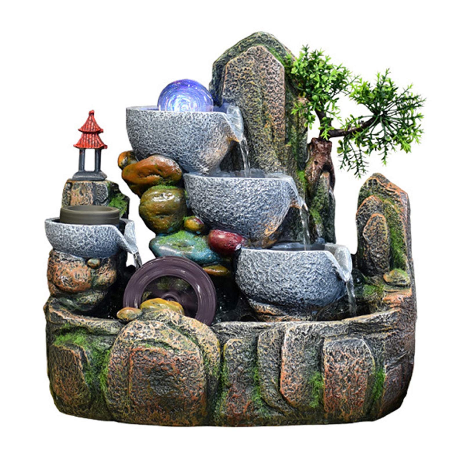 Amazon.co.jp: 屋内卓上噴水-心地よいリラックスできる水の音-家庭や