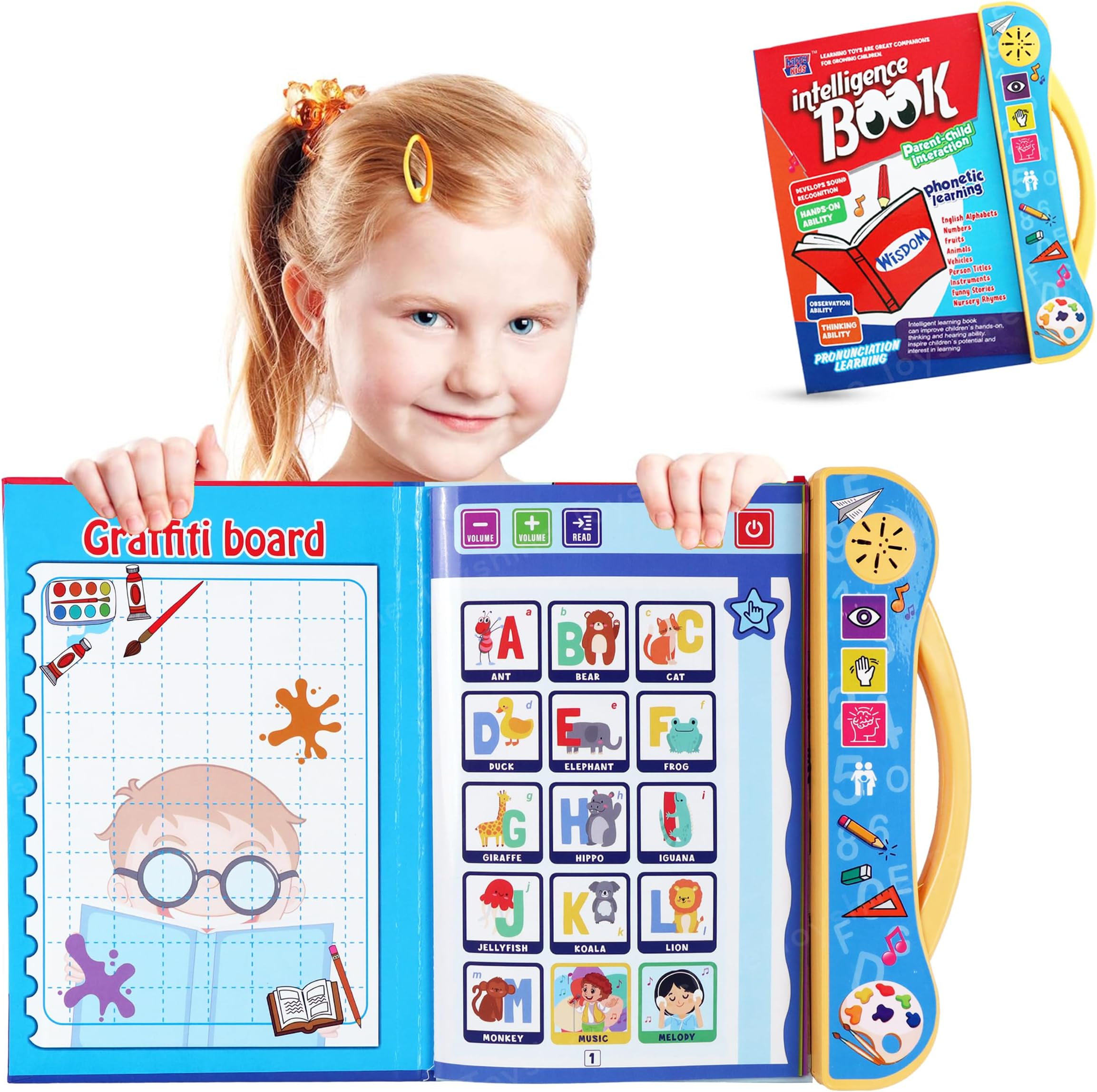 - Toyshine Interactive E Learning Children Book Musical English Educational Phonetic Learning Book for 3+ Years, Model - Puzzle Fun,Multicolor