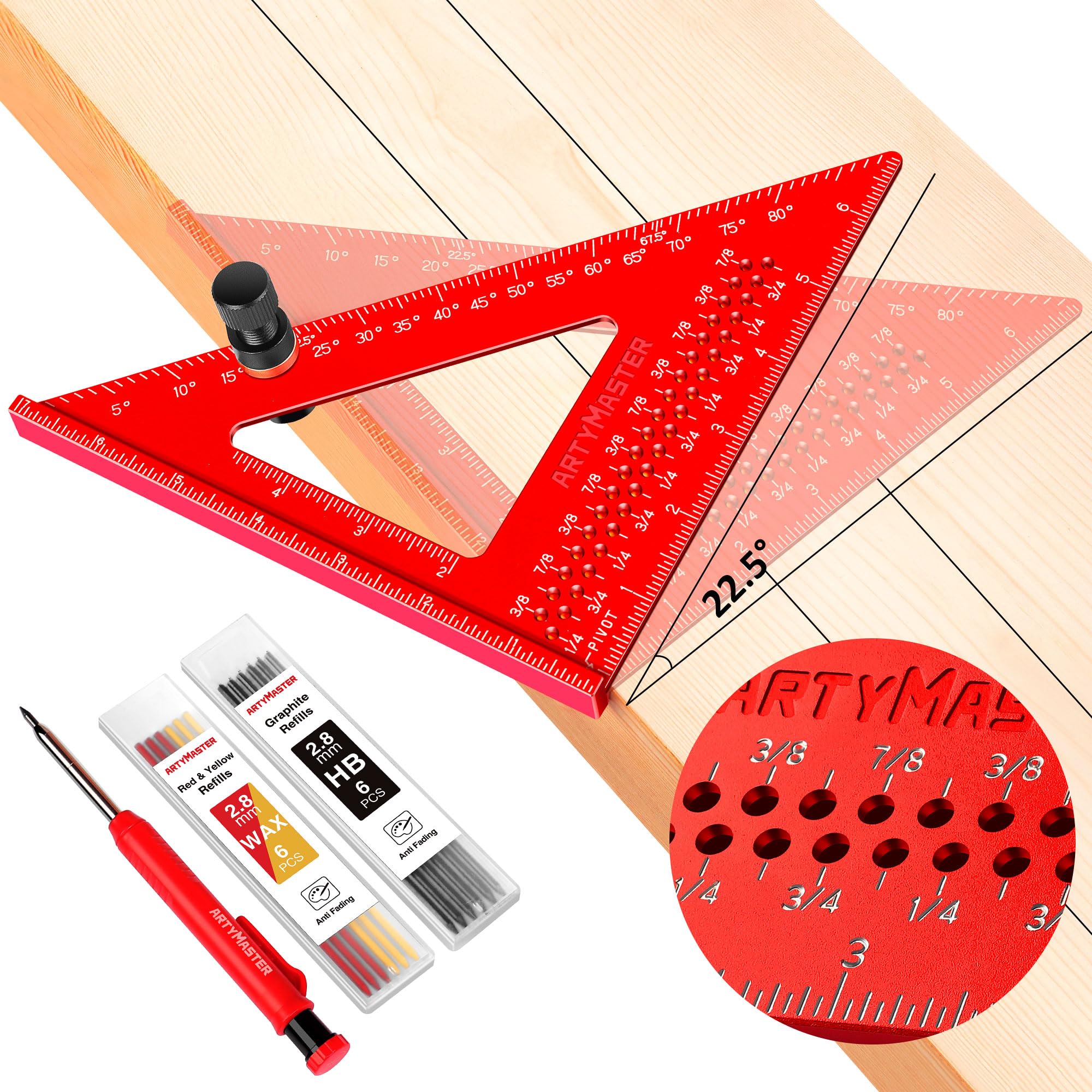 Snapklik.com : 7 Inch Carpenter Square, 1/16