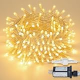 MYGOTO String Lights Indoor Bedroom, 100 LED 33FT Fairy String Lights Outdoor Waterproof, 8 Modes Connectable Twinkle Christmas Light Plug in for Classroom Dorm Patio Tree Garden Decor(Warm White)