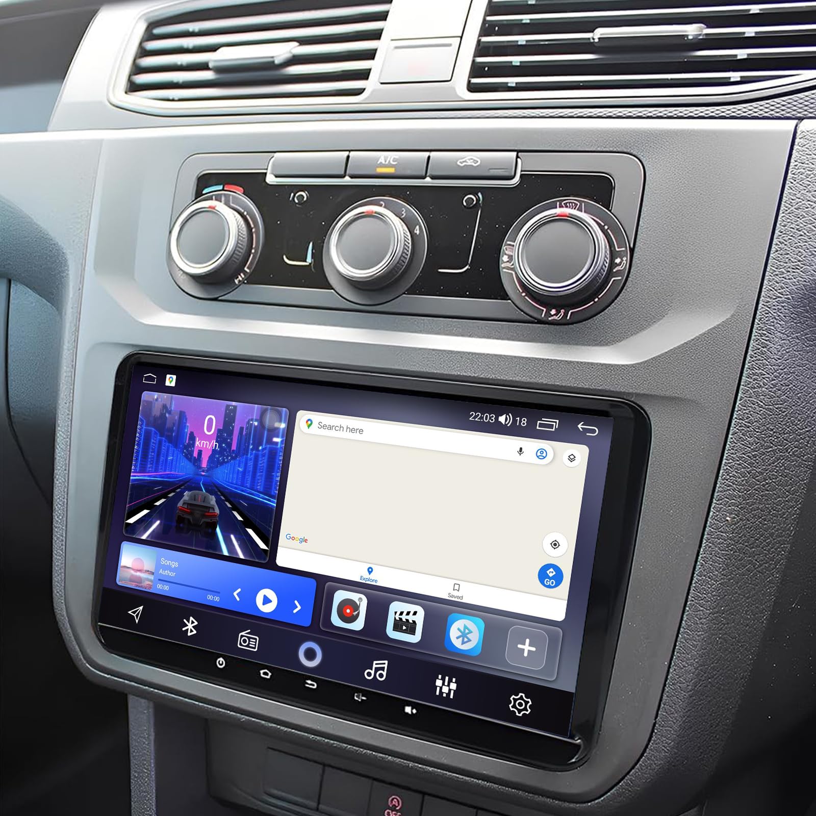 2+64G Autoradio für VW Caddy 2015 2016 2017-2024 mit Carplay Android Auto