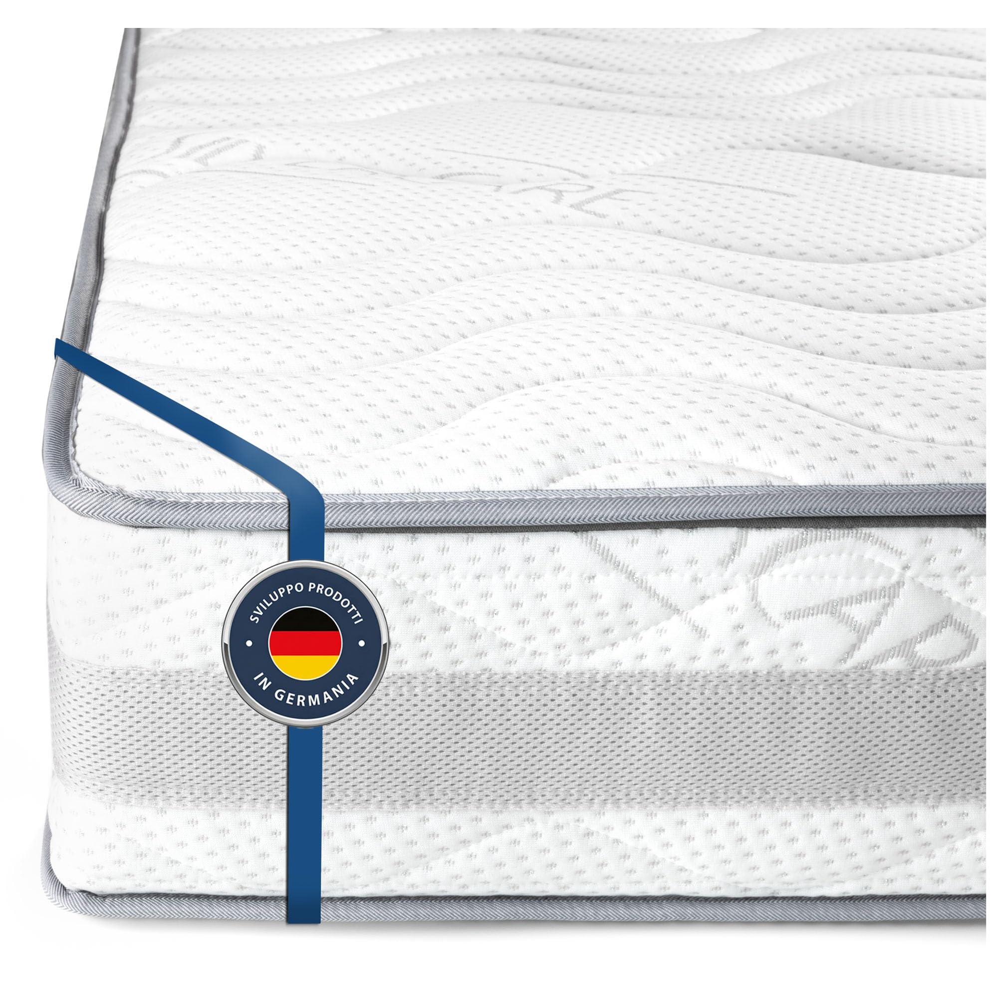 BMM Materasso Comfort 23 180x200 cm, H4 molto solido, materasso in schiuma di lattice certificato Öko-Tex, 7 zone ortopediche, altezza 23 cm, prodotti in Germania