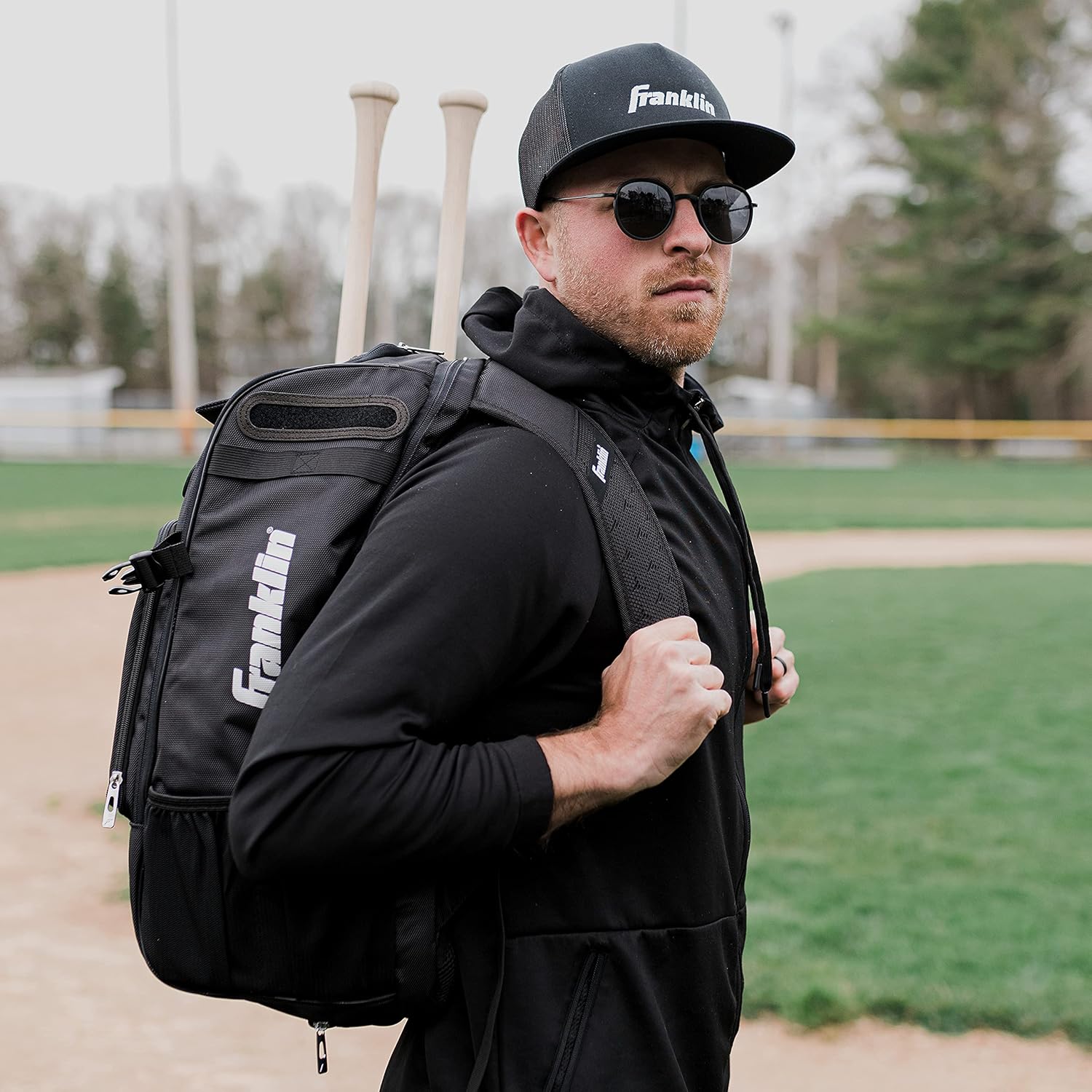 Franklin Sports Baseball + Softball Backpacks - MLB + USA Softball Equipment Bags for Baseball + Fastpitch Softball - Youth + Adult Batpacks for Bats, Gloves, Helmets, Cleats + More - Multiple Colors