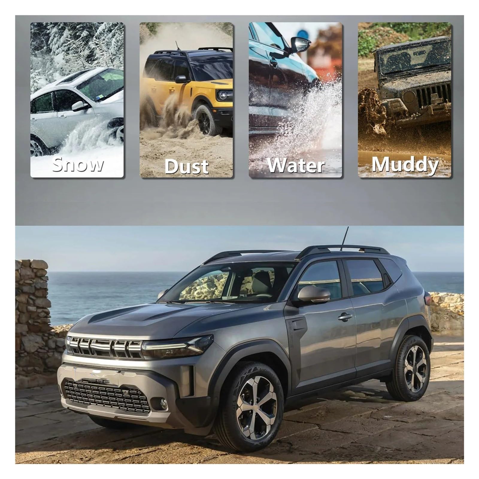 Anteriore Posteriore Per Dacia Per Duster II 2017-2025 4 Pezzi Paraspruzzi Parafanghi Parafango Parafango Parafanghi Anteriori