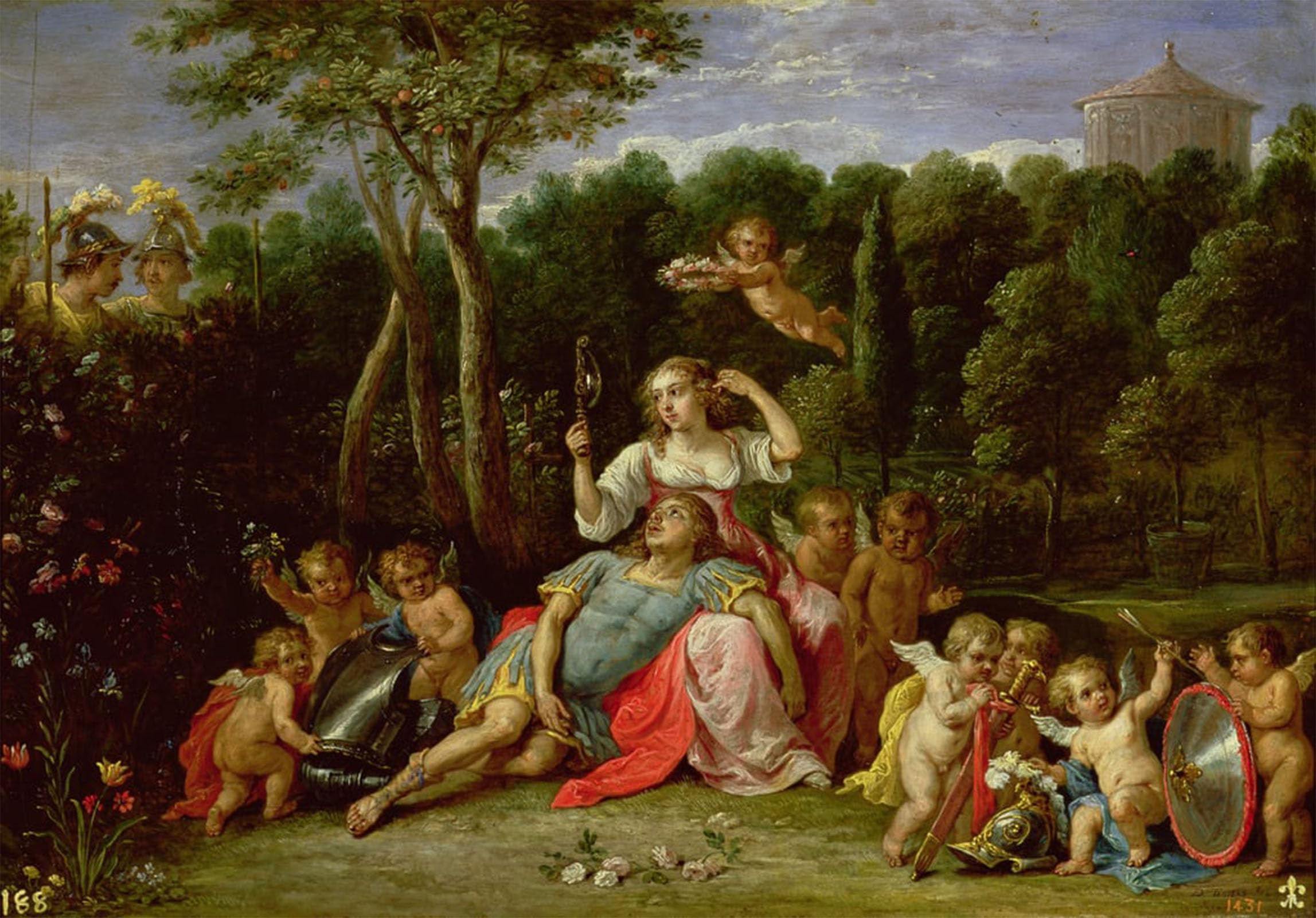 ARTXLXXBN Famous Prints Artwork Pictures Poster Painting Art the Garden of Armida by David Teniers the Younger Artwork Landscape Pictures for Home Decor 60x90cm