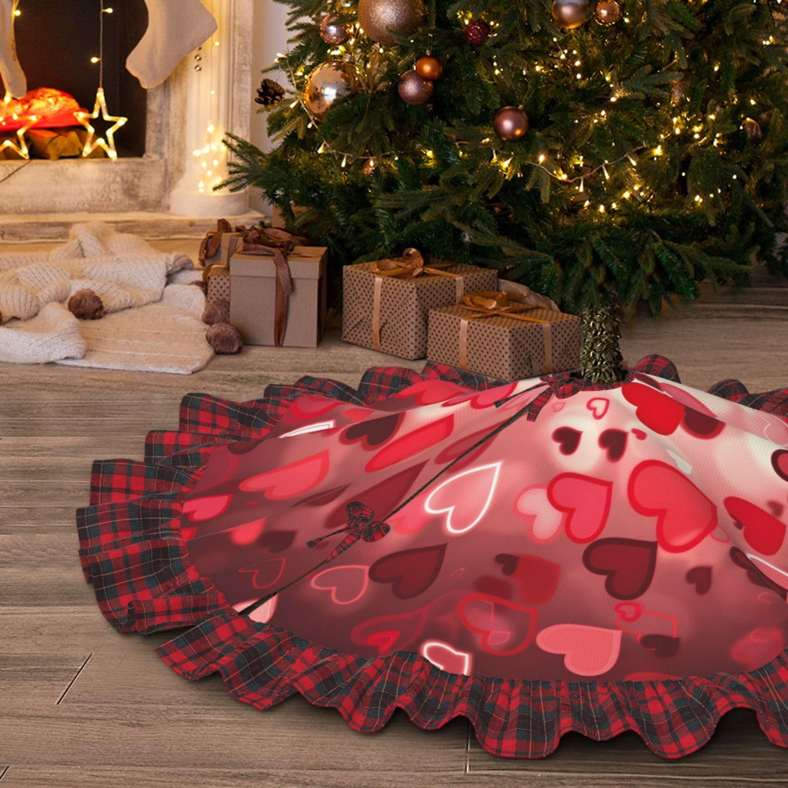 Jupe de sapin de Noël pour masquer les pieds d'arbre et protéger vos sols en hiver