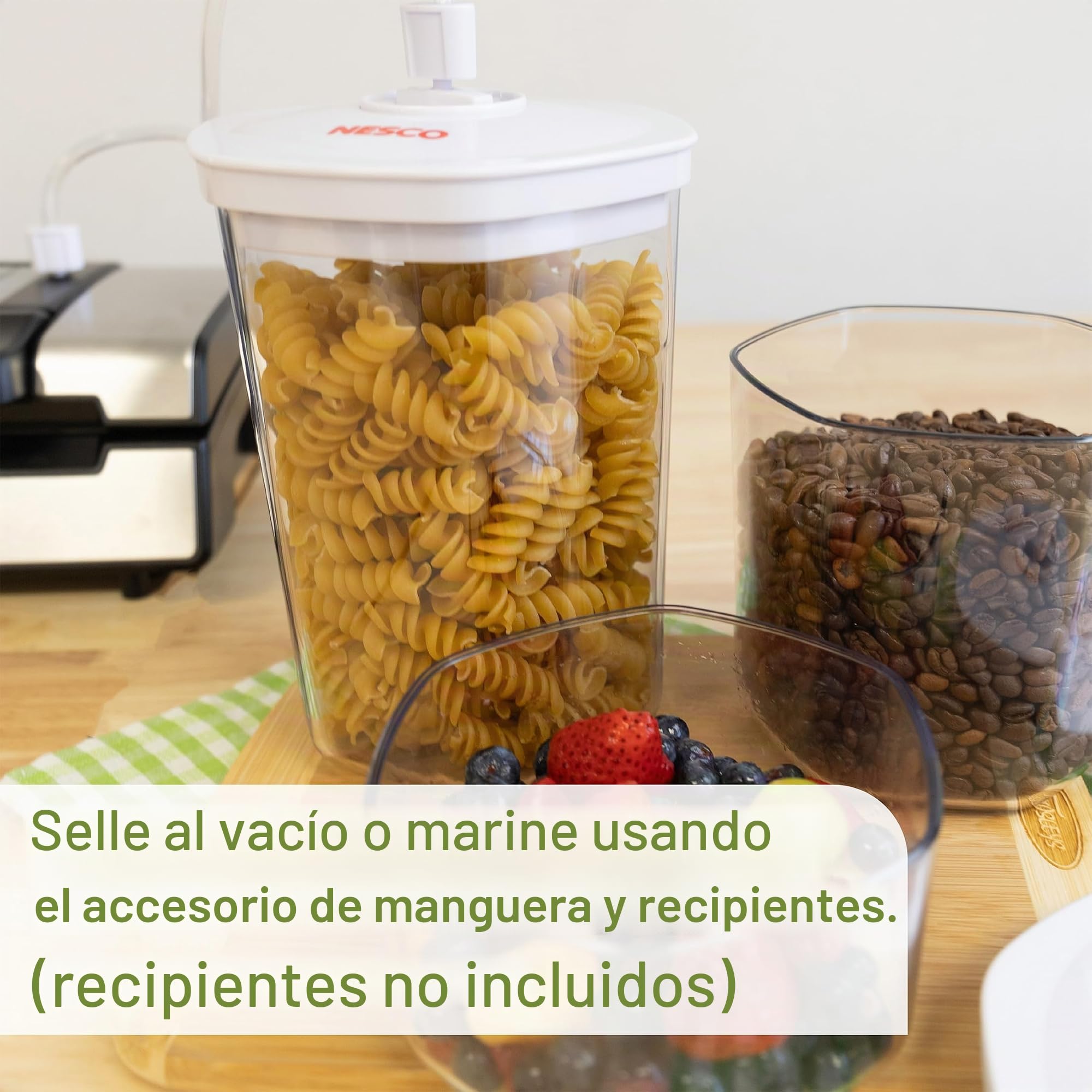 Nesco VS-12 sellador al vacío - Envasadora al vacío (Negro, Acero inoxidable)