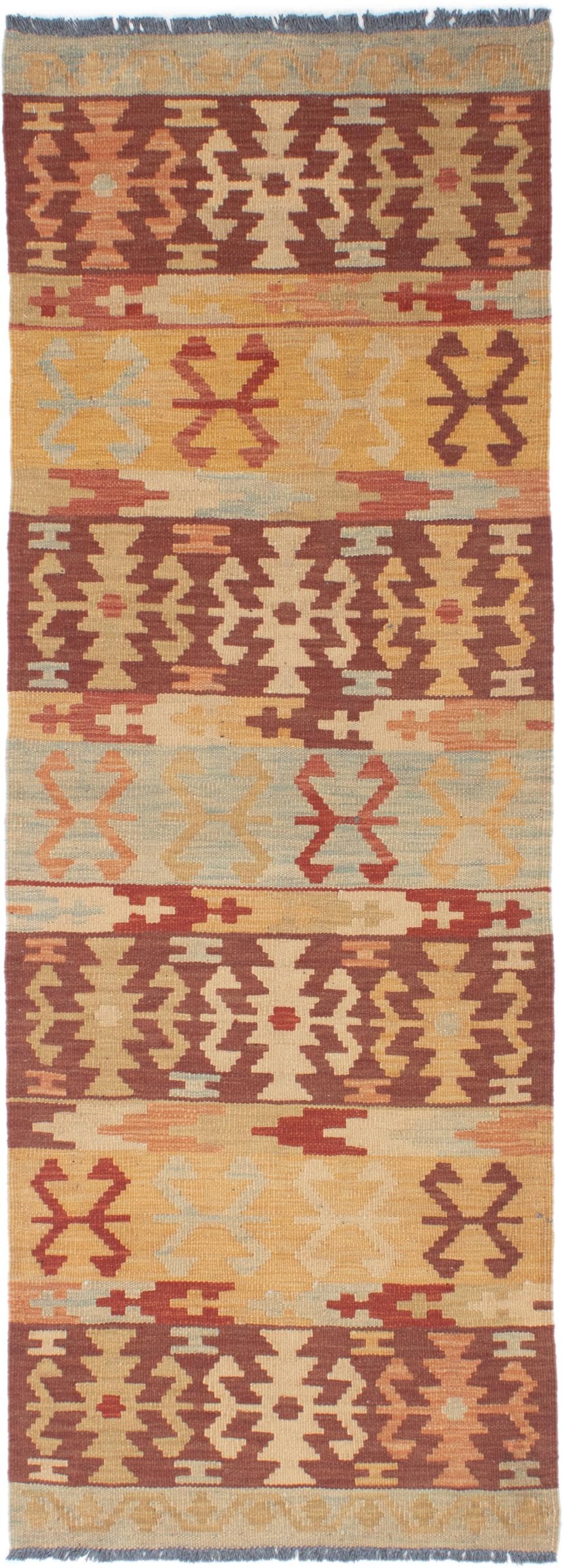 Tapis de course en laine style Kilim afghan pour grand couloir