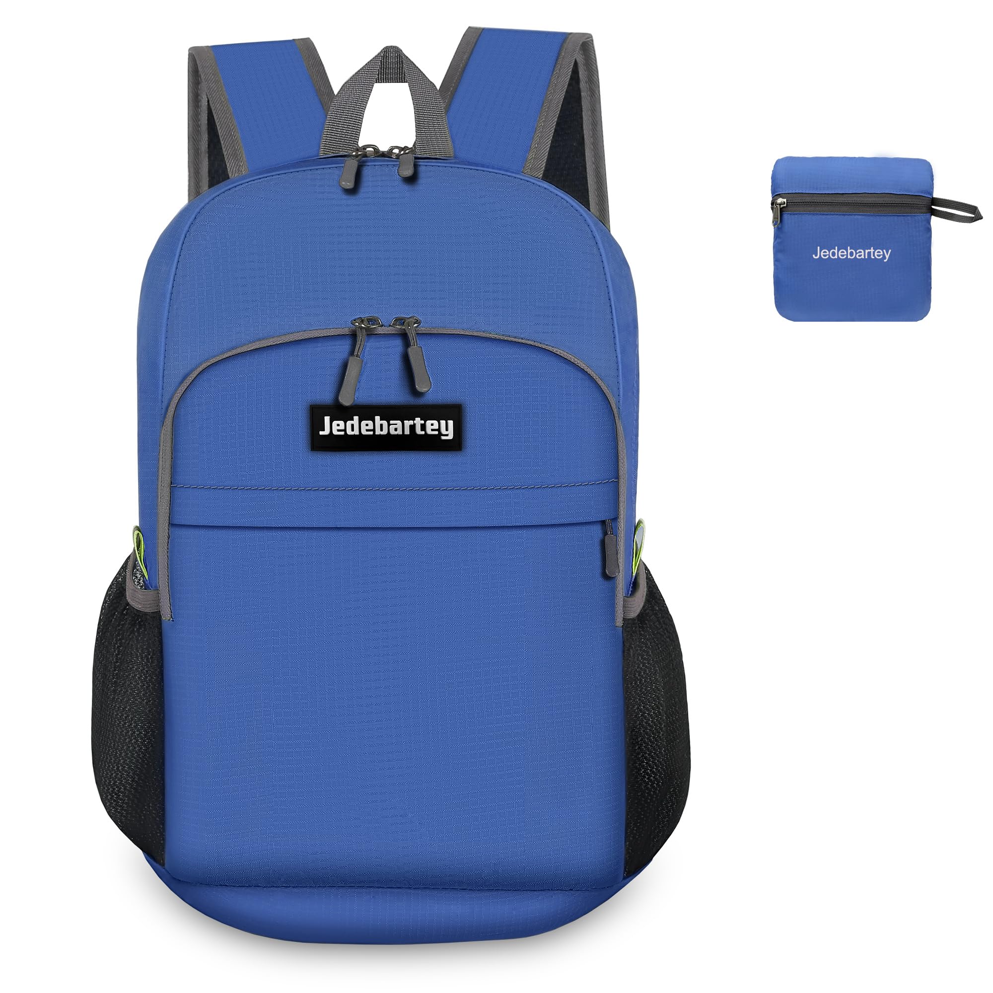 Jedebartey Rucksack, 20L Ultra Lightweight Backpack Foldable Hiking Daypack Small Travel Day Bag for Men Women Kids Outdoor Sports Camping Mountaineering Walking Cycling Climbing (Dark Blue)