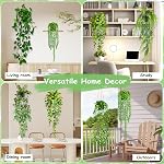 6 Pack Potted Artificial Plants for Decor Indoor, Fake Plant with Vines On Wall Decor, Plante Artificielle Interieur for Home Decor and Office Decor, Fake Hanging Plants Decor Indoor with Pots