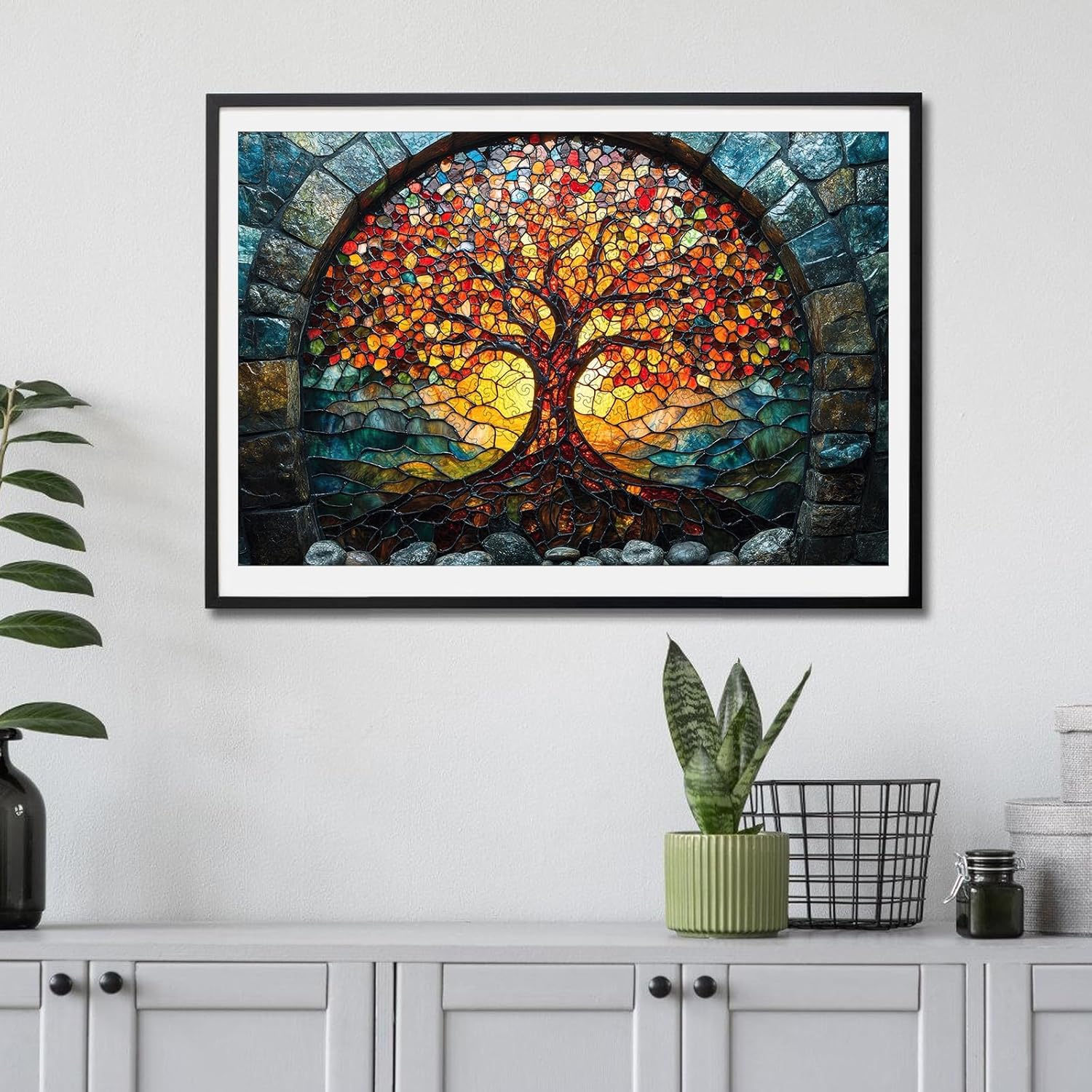 Qiuenisray Wooden Adults Puzzles 200 Pieces, Mosaic Tree of Life Jigsaw Puzzles for Women Girl, FSC Certified Wall Decor, Unique Animal Shape Puzzles Pieces, Wood Gift for Family Game 10.9x7.3 in