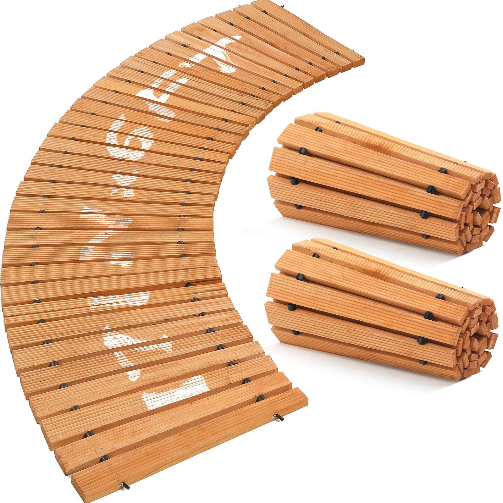 Pavés en bois éventail Tatuo parfaits pour sublimer les allées de jardin et terrasses lors d'un mariage