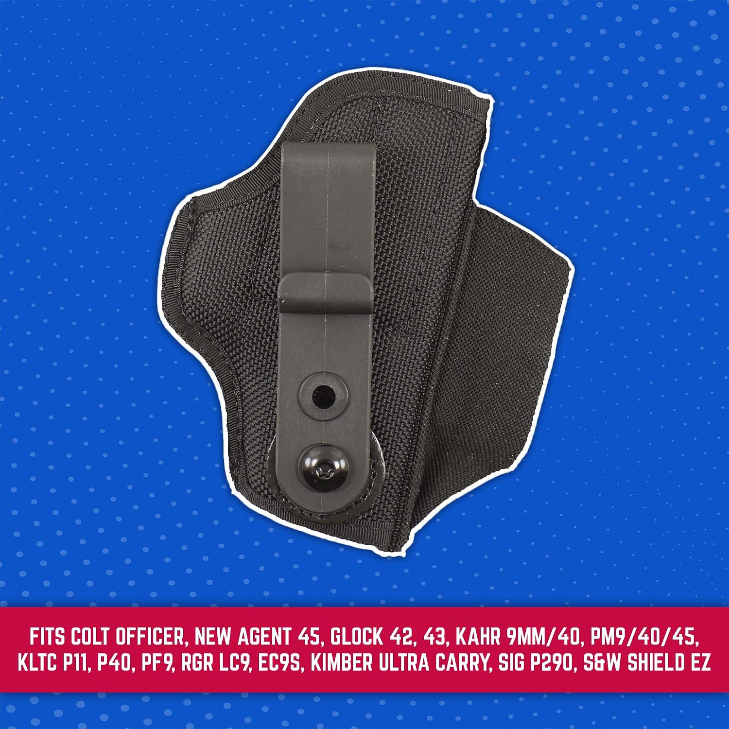 DeSantis Tuck-This II - IWB Gun Holster for Men and Women, Concealed Carry for Pistols, Ambidextrous, Made with 1050D Ballistic Nylon, Adjustable Belt Tab