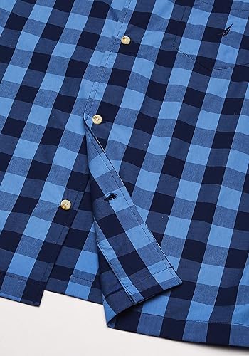 Miniatura 4 de Nautica Camiseta de pijama de manga corta para hombre, 100% algodón, suave, tejida con botones