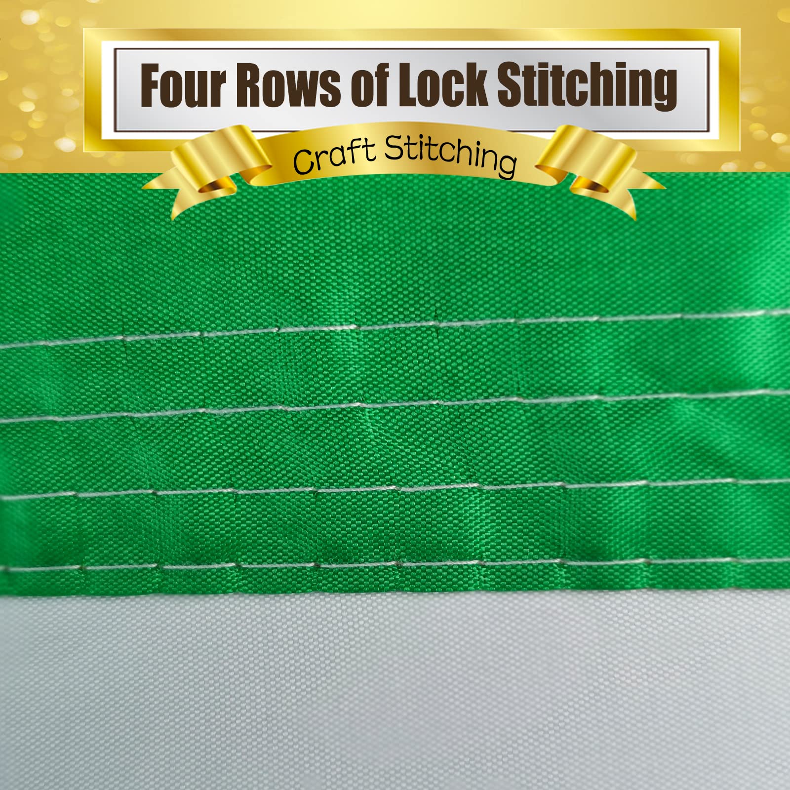 Irische Nationalflagge 90x152 Cm – 100% Polyester, Genähte Streifen, 2 Messingösen, Für Garten & Haus