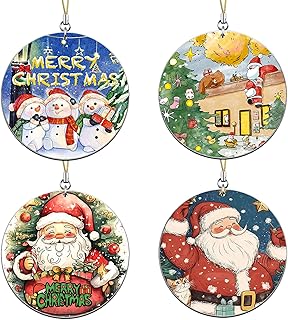 Merry Christmas Sign Christmas Ornaments for Door Hello Neighbor Christmas Tree Decoration Friendship Gifts for Neighborhood Acrylic Hanging Tags New Neighbor Welcome Gift