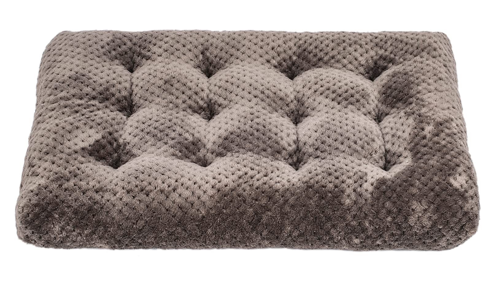 WONDER MIRACLE Fuzzy Deluxe Pet Beds, Super Plush Dog or Cat Beds Ideal for Dog Crates, Machine Wash & Dryer Friendly (22" x 30", M-Eagle Grey)