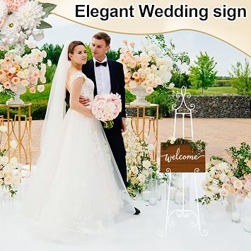 Easel Stand for Sign, Classic, White, 1 Pcs