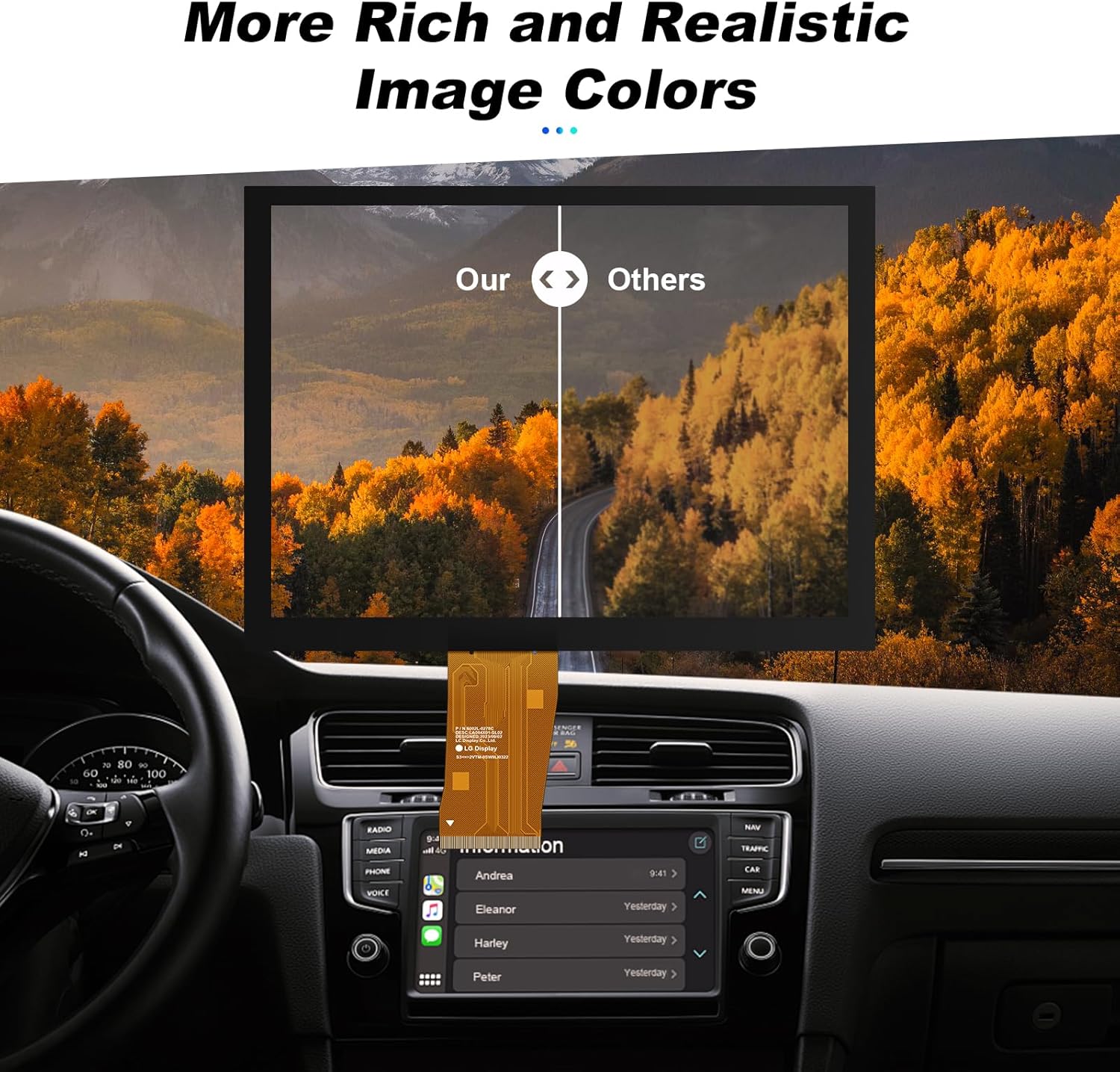 Replacement 8.4" Uconnect 4C UAQ LCD Monitor Touch-Screen, Radio Navigation New OEM Replacement Fit for Dodge RAM Jeep Chrysler 2017-2022, Replace LA084X01(SL)(02), LA084X01(SL)(01), (03)