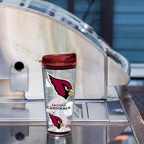 Miniatura 166 de Rico Industries NFL - Vaso de fútbol americano de doble pared, 16 onzas, tapa W