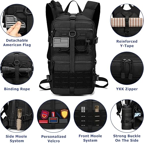 Miniatura 2 de Mochila de hidratación táctica 1050D con vejiga de agua de TPU de 3 litros, mochila de agua militar Molle perfecta para hombres y mujeres, paquete