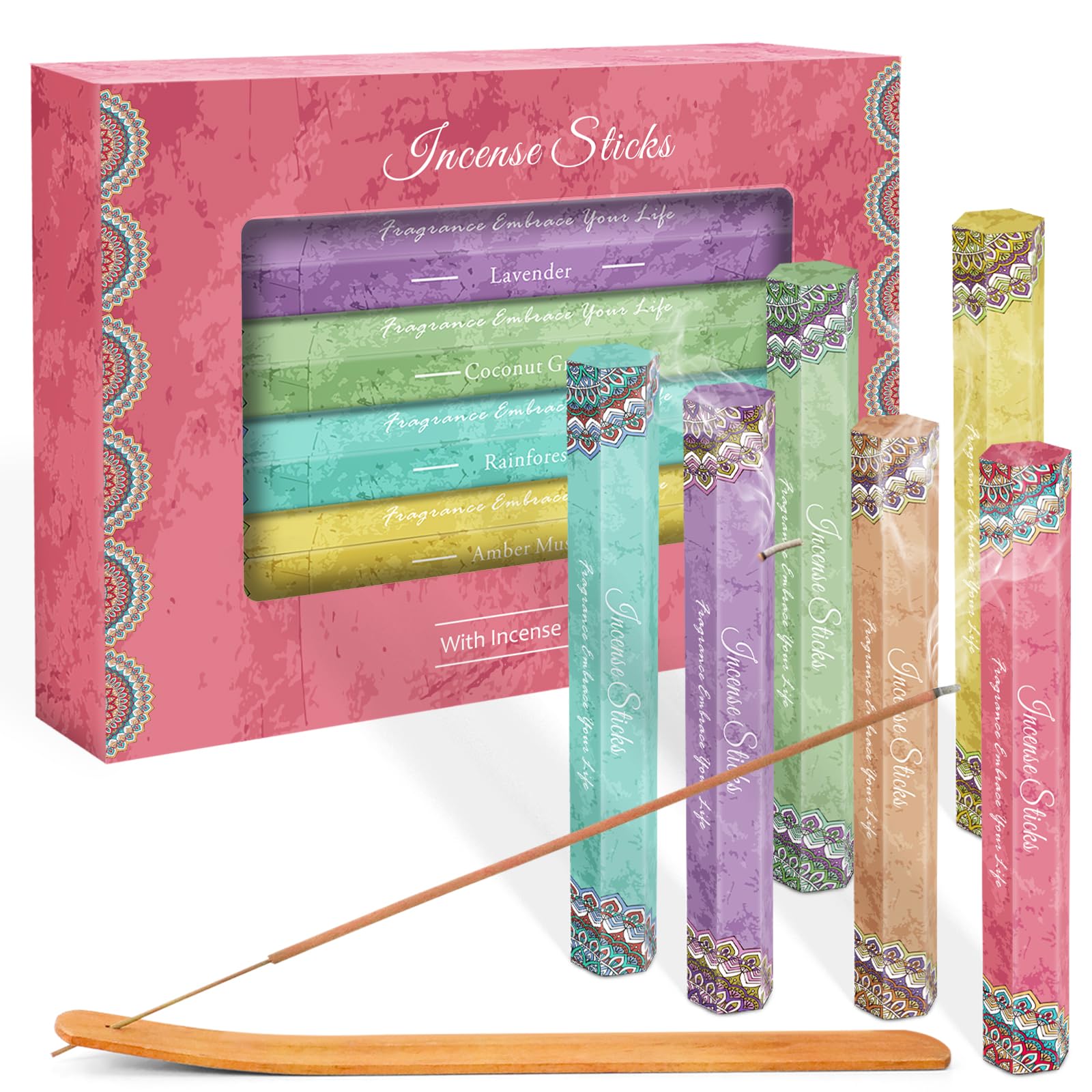 SCENTORINI Bastoncini di Incenso, Profumi Vari, Incensi alla Lavanda, Vaniglia, Foresta Pluviale, Incensi Naturali al Muschio Ambrato, Incenso al Coconut Grove