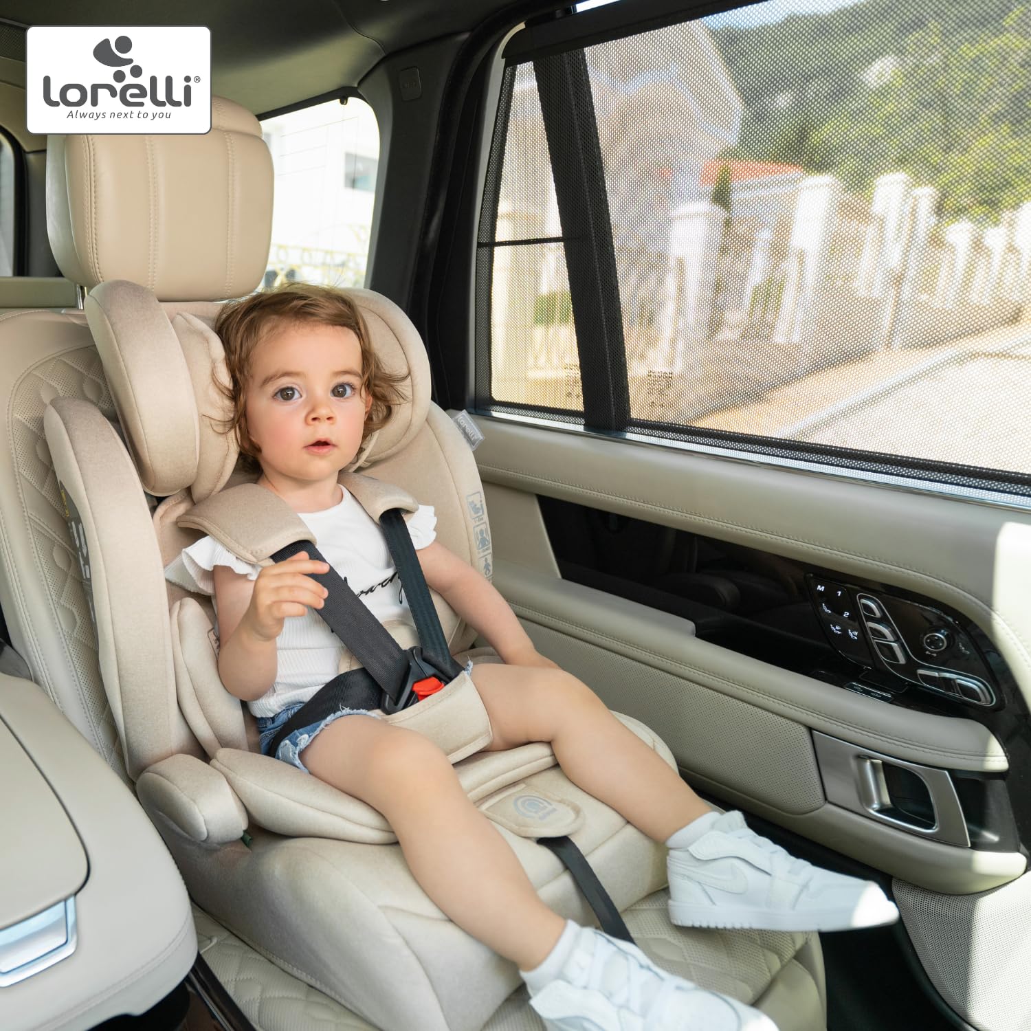 Lorelli Auto Kindersitz 9-36kg Adventure i-Size 76-150 cm, mitwachsender Autositz für Kinder, Babysitz, Autokindersitz, Einstellbare Kopfstütze, 5-Punkt-Sicherheitsgurt, ginger