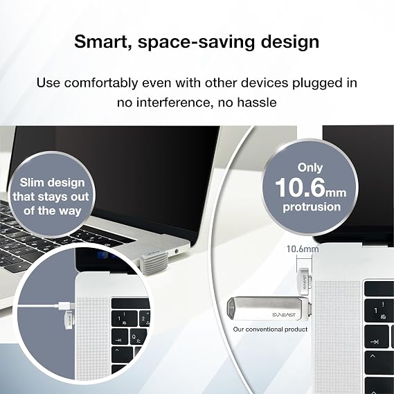SUNEAST Portable SSD Nano Silver 512GB External Solid State Flash Drive