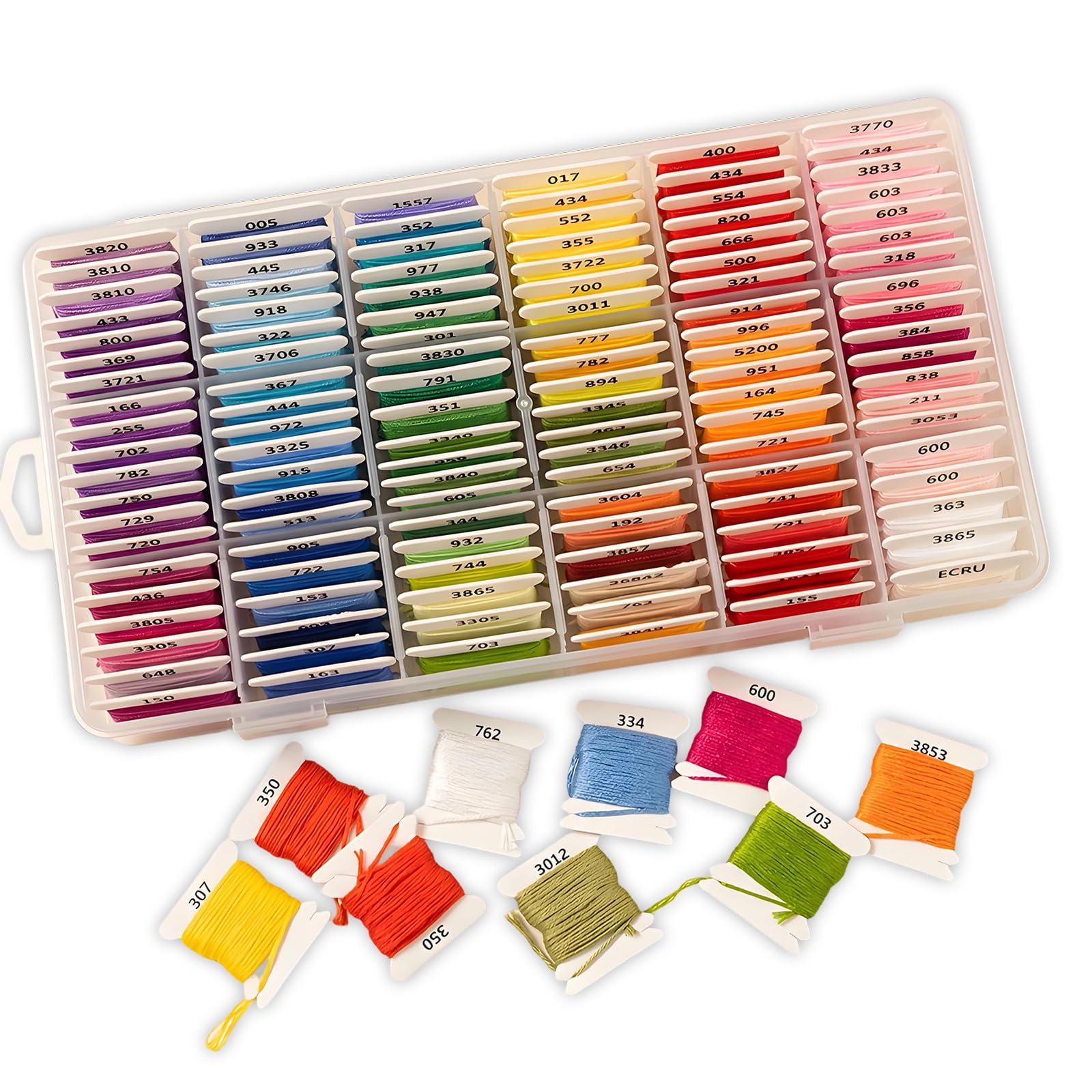 Mekalero Professional Embroidery Floss with Organiser 120 Color Polyester Sewing Thread for Stitching and Needlework Colorful Thread