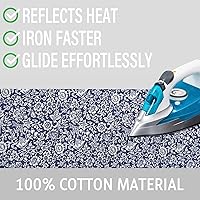 Vista 3 de Funda y almohadilla para tabla de planchar de 15 x 54 pulgadas, funda estándar para tabla de planchar con borde elástico y sujetadores de gancho