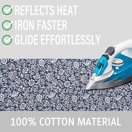 Miniatura 3 de Funda y almohadilla para tabla de planchar de 15 x 54 pulgadas, funda estándar para tabla de planchar con borde elástico y cierres de , fundas de