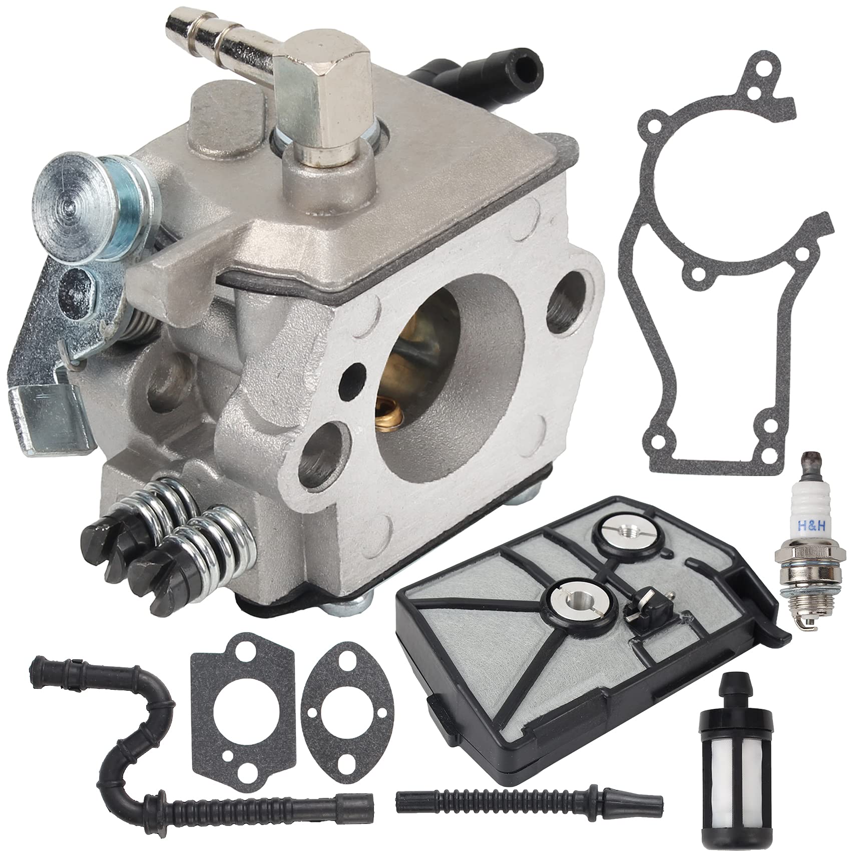 Kit Carburateur Tronçonneuse Pour Tillotson HU40D Modèles 028/028AV/WT16B - Acier Inoxydable - Avec Joint - Remplace Pièce 1118 120 0600