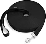 Dog Leashes 6FT 10FT 20FT 30FT 50fT Leads with Comfortable Padded Handle and Highly Reflective Threads for Small Medium and Large Dogs(10 Feet x1/2'' (Pack of 1), Black)