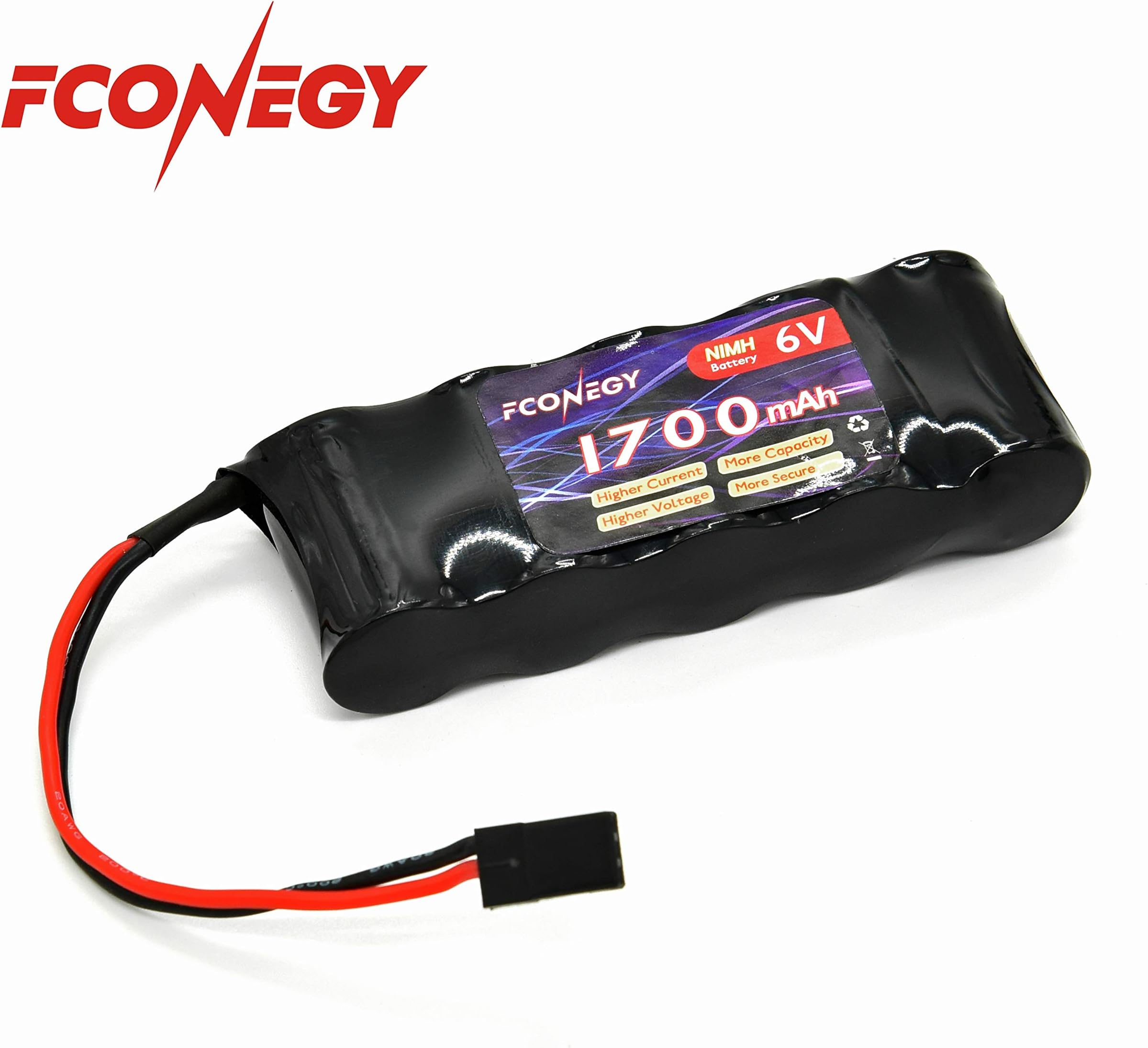 NiMH Battery Receiver Battery Pack 6V 1700mAh 5-Cell Flat Pack with BBL2 Plug for RC Transmitter/Receiver