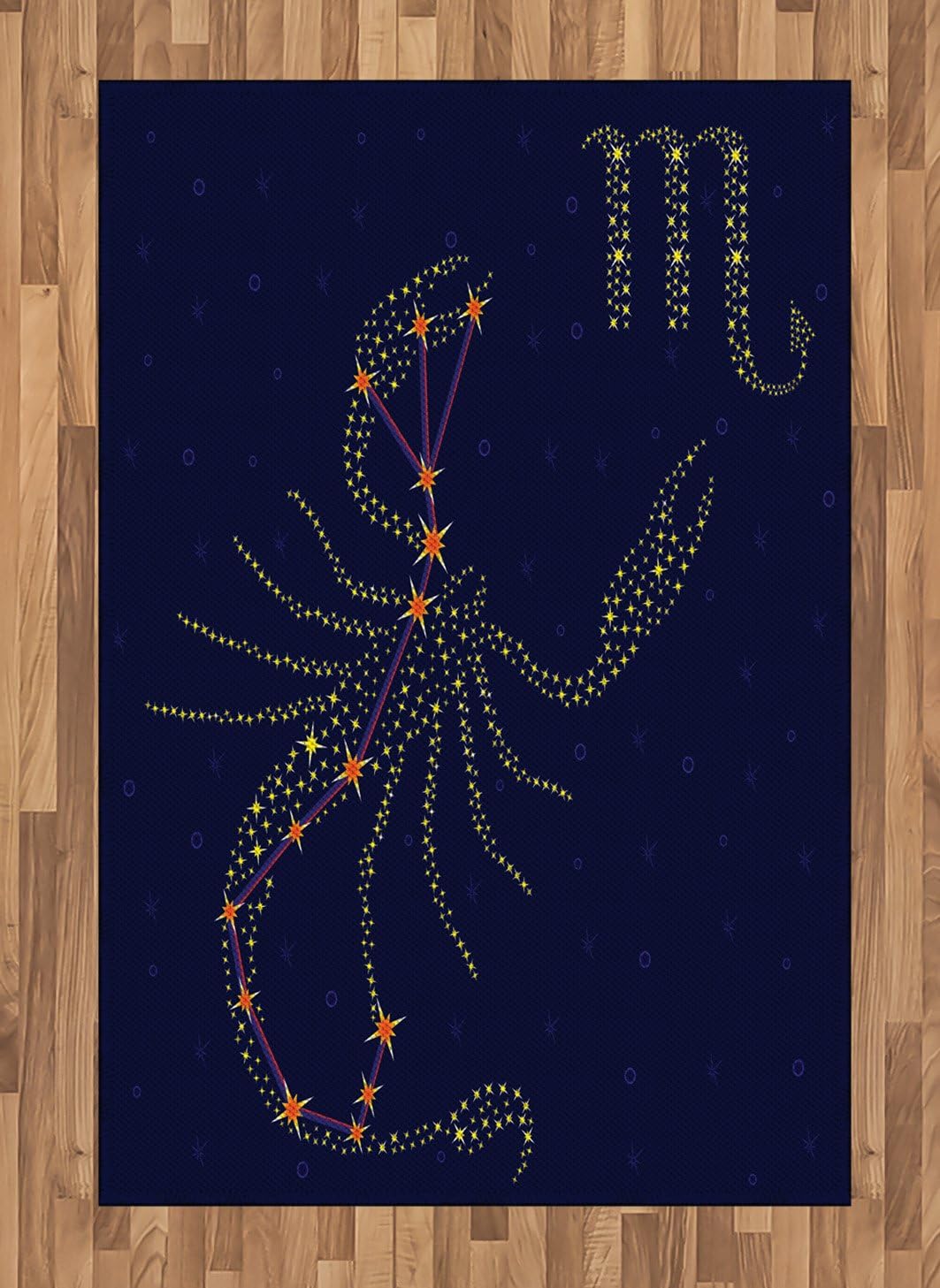 Amazon.com: Ambesonne Zodiac Scorpio Area Rug, Celestial Background ...