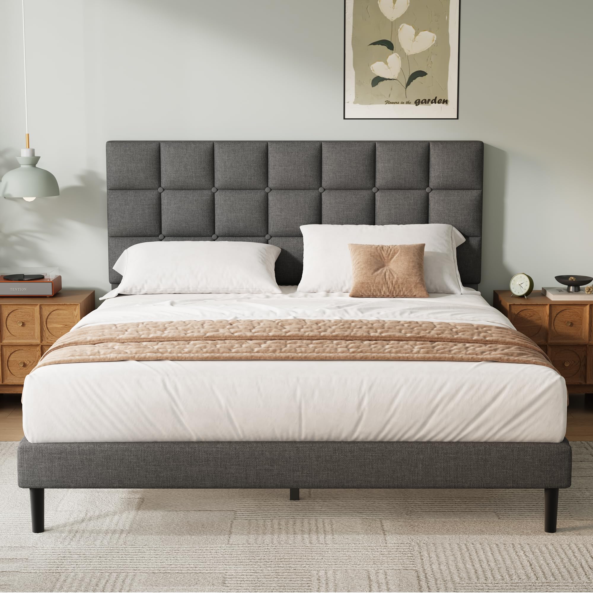 【hy100602】socph bed double hy100602】socph bed double Double bed, Upholstered bed with